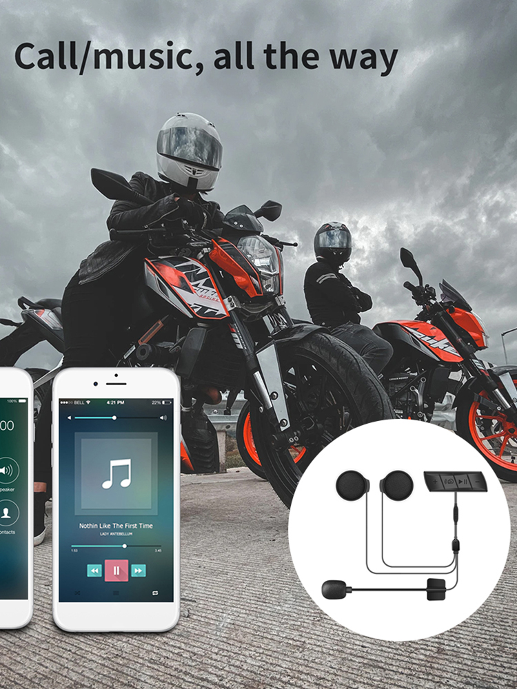 Bluetooth-Compatible Wireless Helmet Headset Motorcycle Rider Headphone Kit