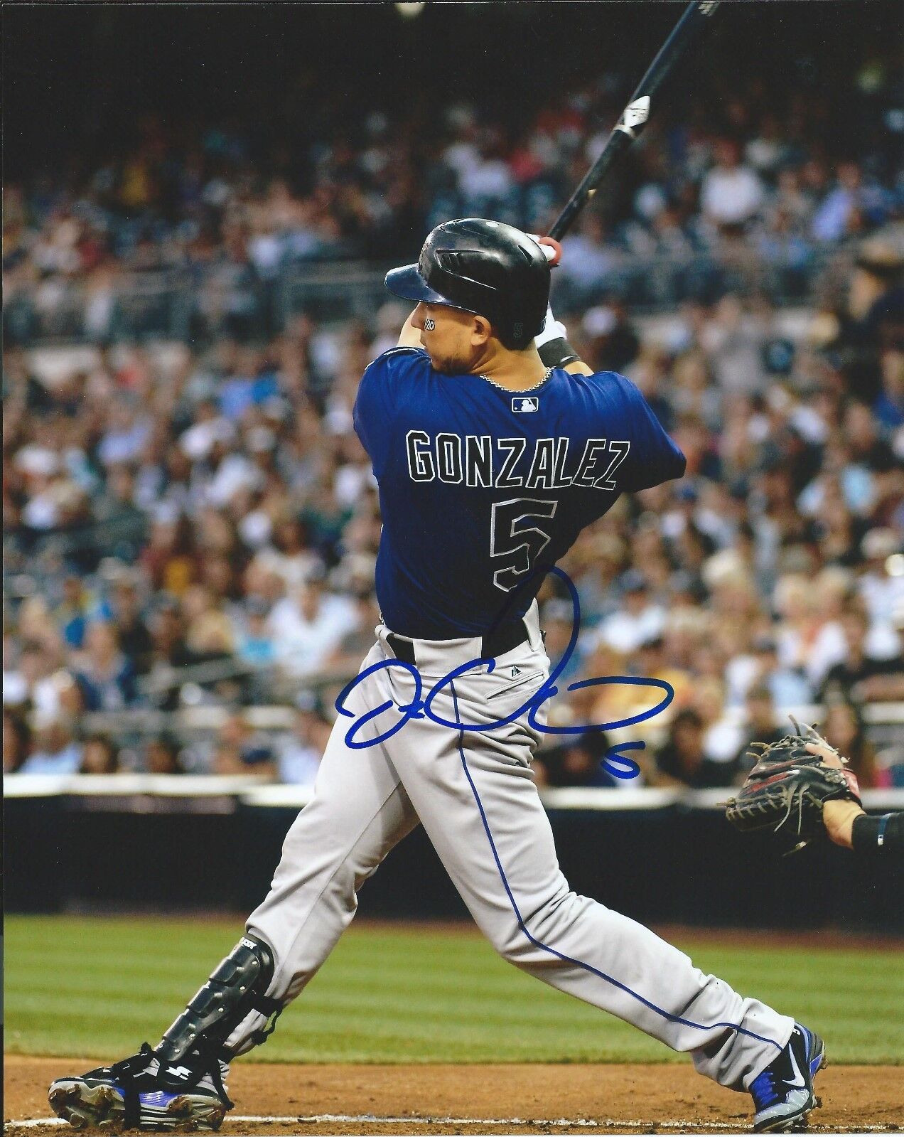 CARLOS GONZALEZ signed Colorado Rockies ALL STAR 8X10 Photo Poster painting PROOF