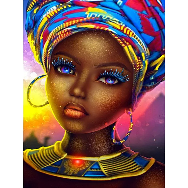 Full Round Diamond Painting - African Woman 30*40CM