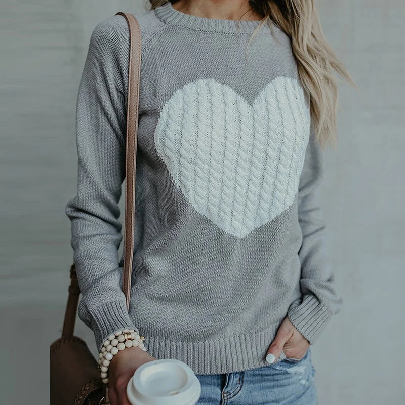 Fashion Turtleneck Love Sweater Woman | EGEMISS