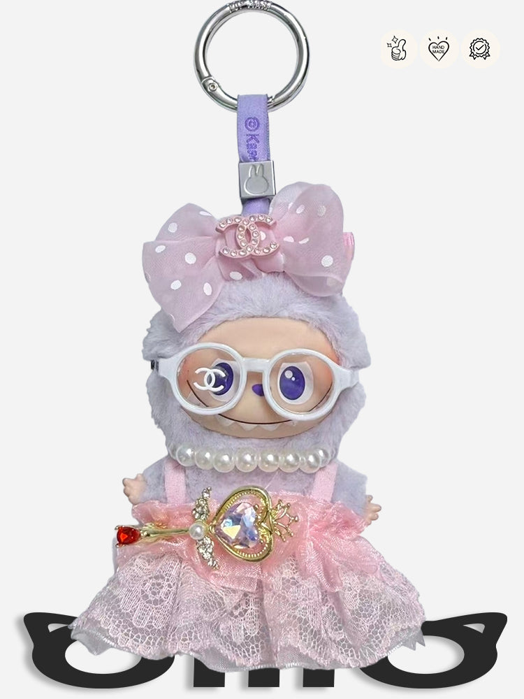 MINI Labubu Clothes Chane Pink Dress Set