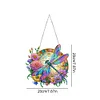 5D Diamond Painting Double Sided Effect  Stained Glass Panel Decorative Home Garden Decoration Hanging Kit(Dragonfly)