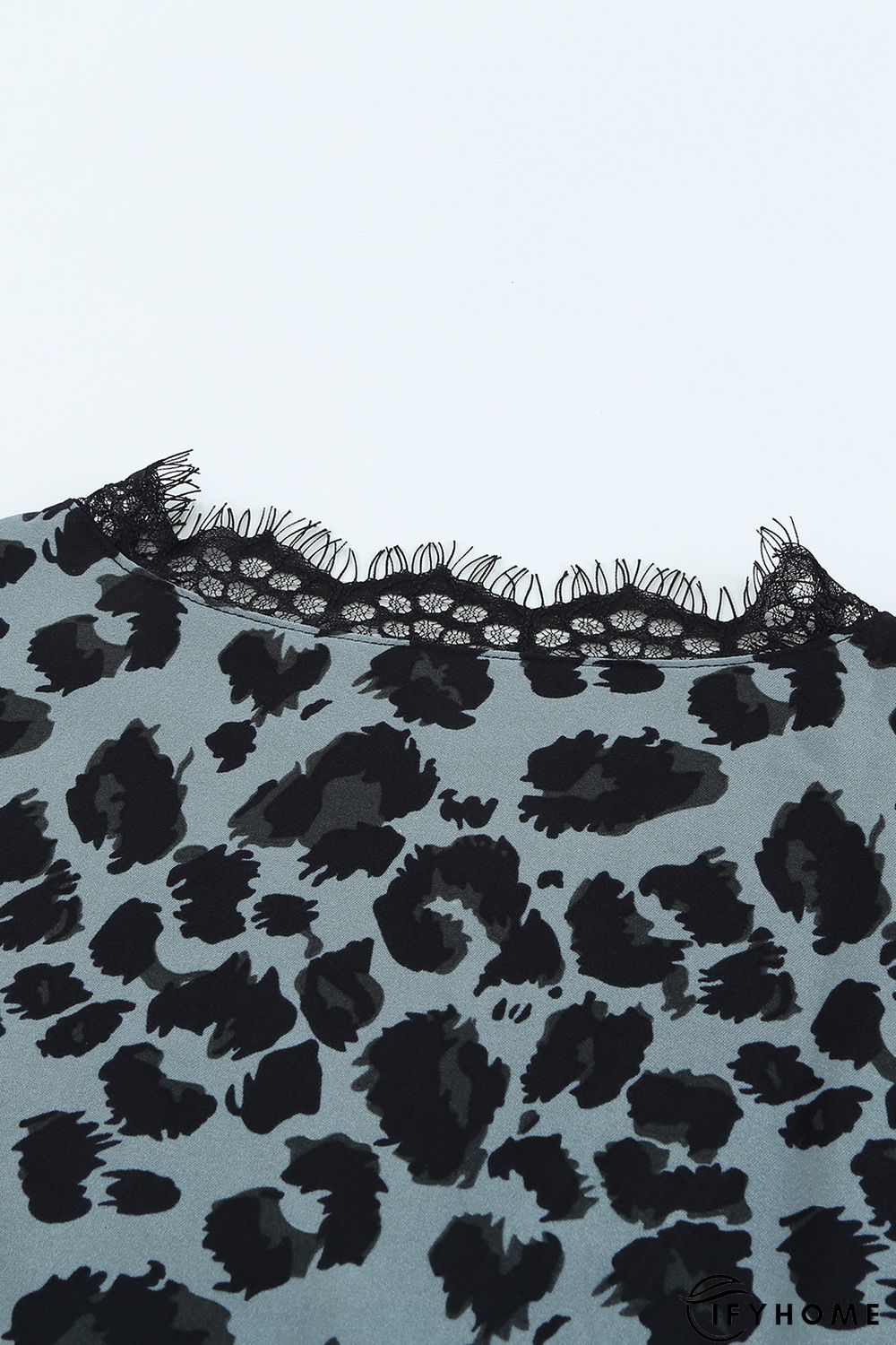 Green White/Apricot Floral Scalloped V Neck Short Sleeves Top Black Polka Dot Scalloped V Neck Short Sleeves Top Green Leopard Scalloped V Neck Short Sleeves Top | IFYHOME