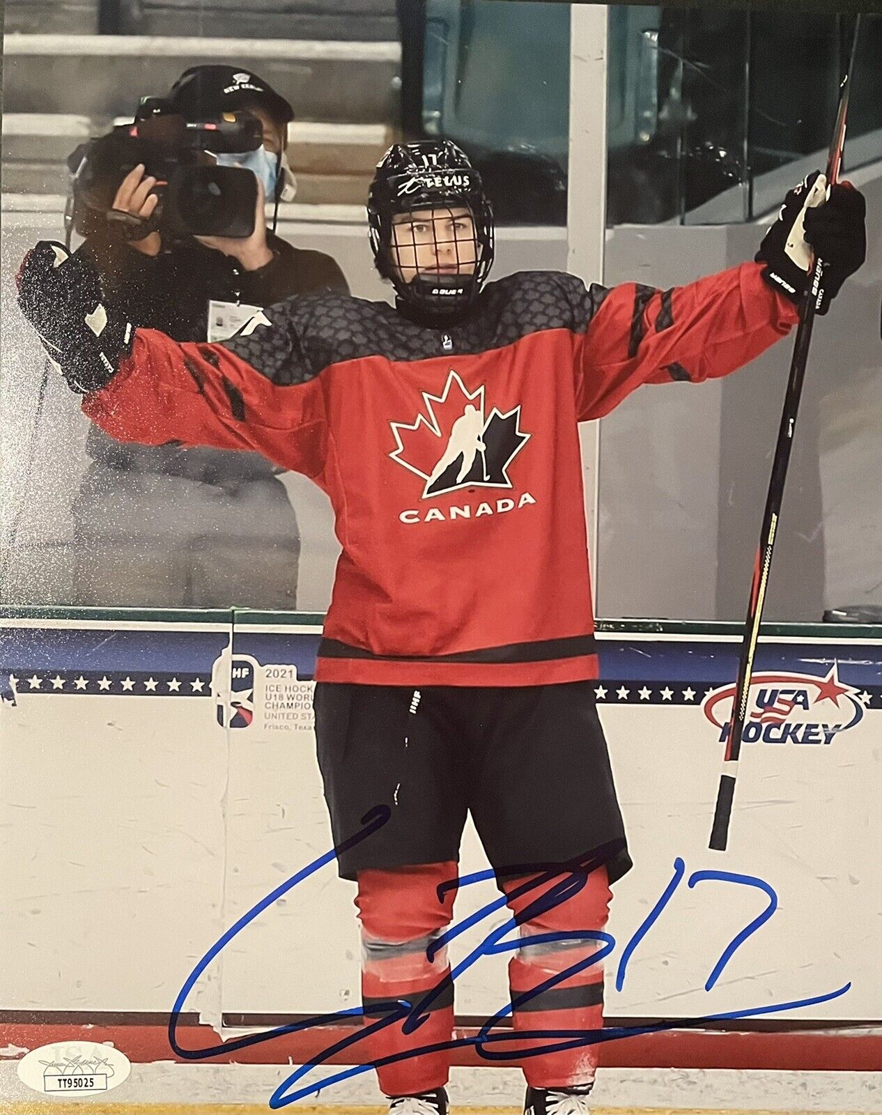 Connor Bedard Signed 8x10 Photo Poster painting Regina Pats Canada #1 Future Pick Proof JSA