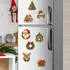 10PCS DIY Pearl Diamond Painting Christmas Fridge Magnets, Sparkling Rhinestone Refrigerator Magnet Craft Kit for Home Decor & Gifts