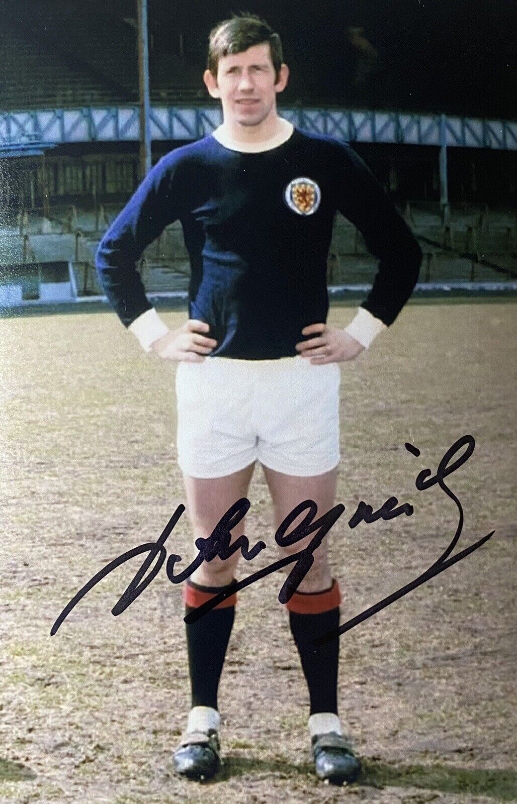 John Greig Hand Signed Scotland 6X4 Photo Poster painting