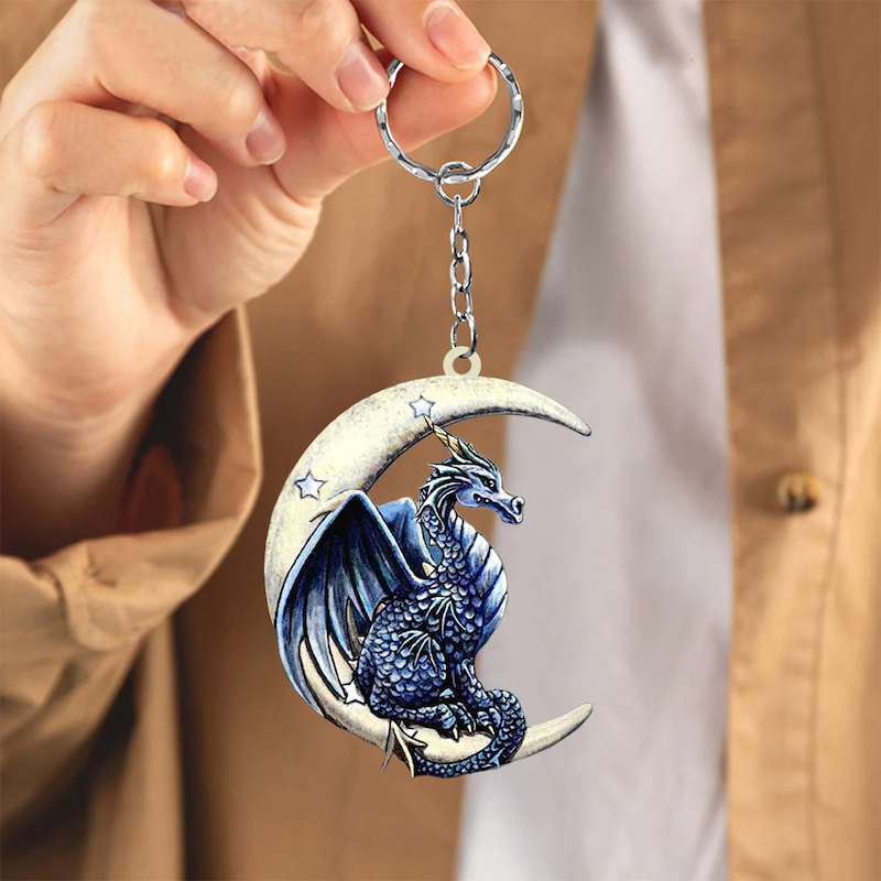 VigorDaily Gift For Dragon Lover Acrylic Keychain DK017