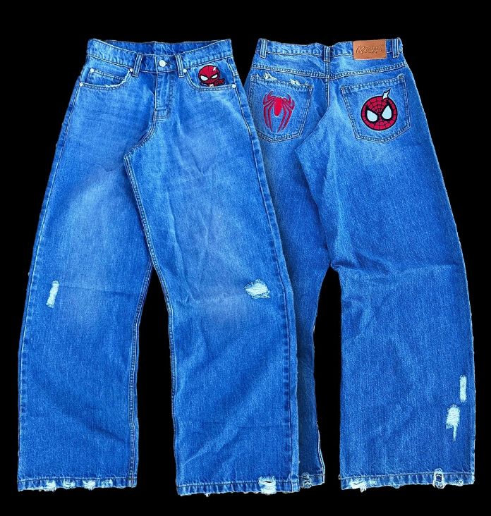 “SPIDEY SOCIETY” DROP -SPIDEY BAGGY JEANS 