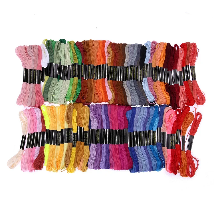 100 Colors Embroidery Thread Hand Cross Stitch Floss Sewing Skeins Craft fgoby