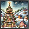 Christmas Tree - 11CT Stamped Cross Stitch - 50*50cm - Xmas