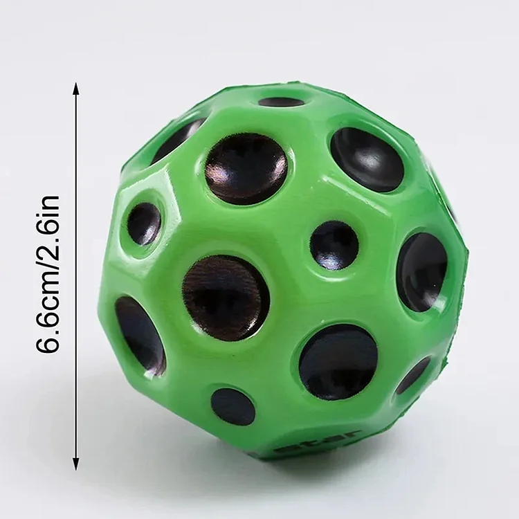 High Resilience Hole Ball Soft Bouncy Ball Anti-fall Moon Shape Porous Bouncy Ball Kids Indoor Outdoor Toy | 168DEAL