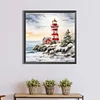 Diamond Painting-DIY Full Round Drill Christmas Lighthouse