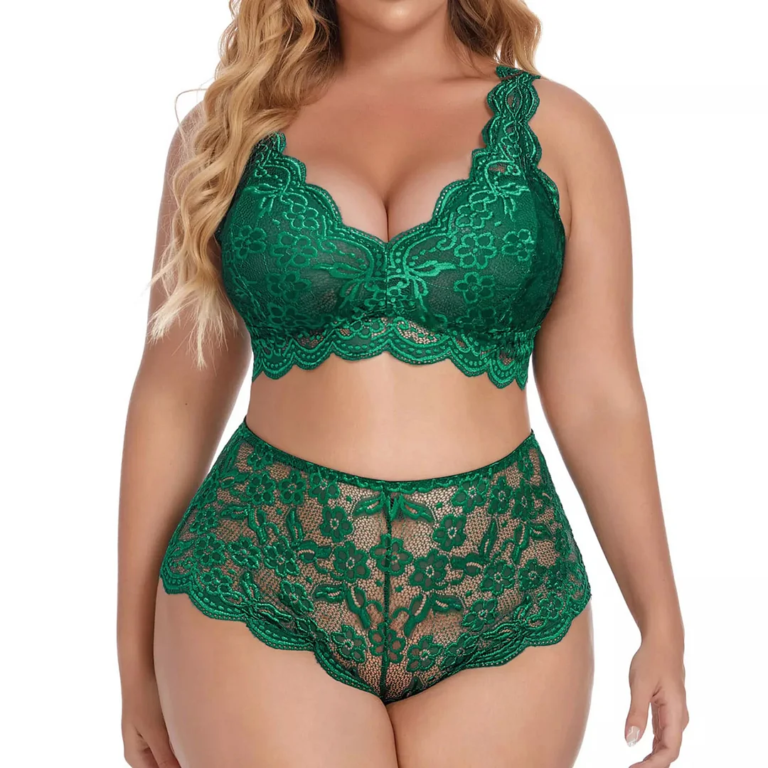 Plus Size Lingerie Sets Floral Lace Bridal Lingerie For Women
