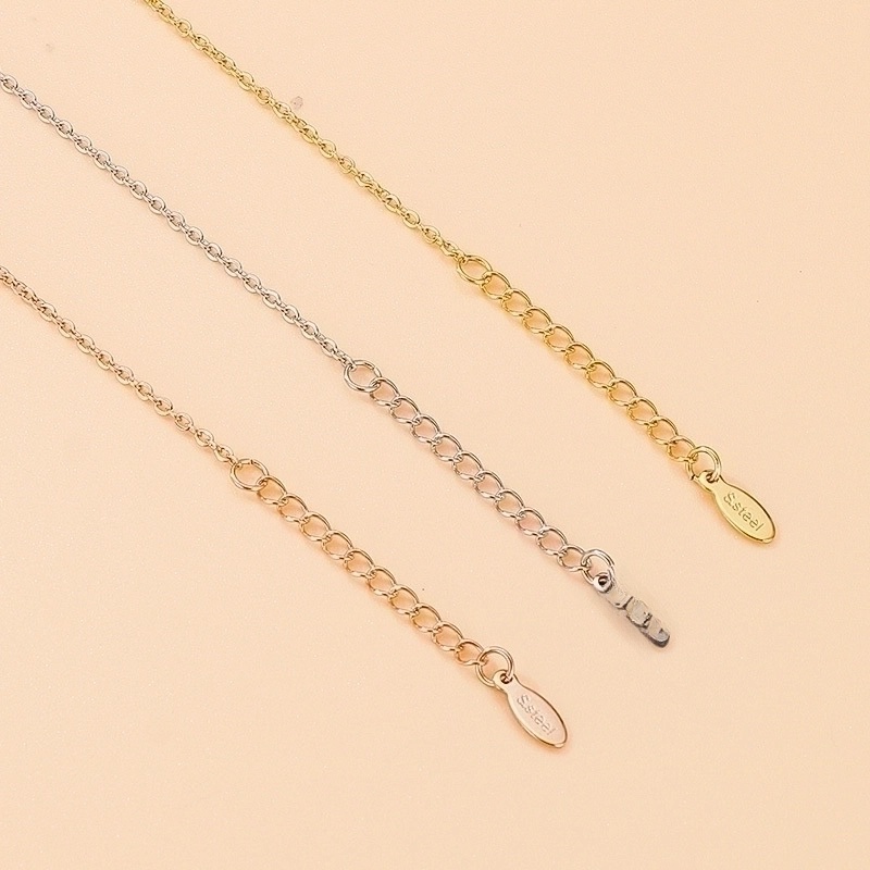 Minimalist Heart Shape Titanium Steel Rose Gold Plated Jewelry Set