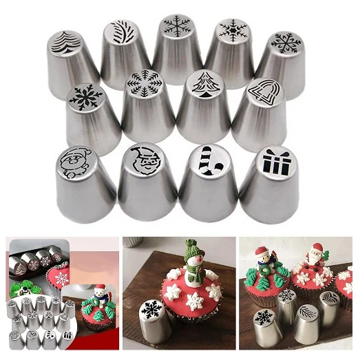 Christmas Pastry Icing Piping Nozzles