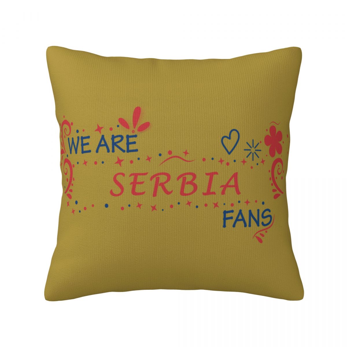 We Are Serbia Fans Short Plush Cushion for Home Decor