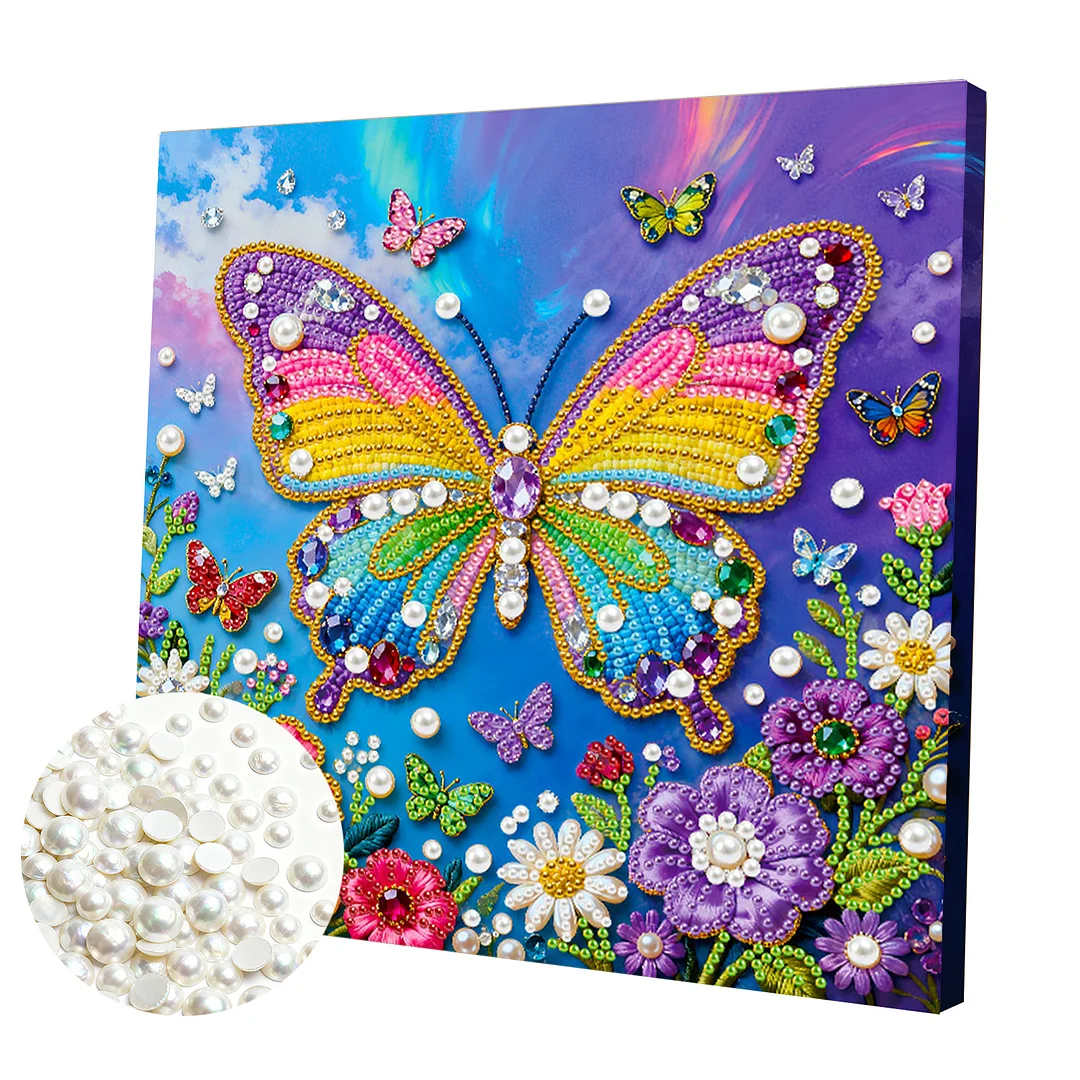 Butterfly Art Diamond Painting Kit for Adults Home Decor 25x25cm With Frame