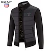 Lekka, ciepła, dzianinowa kurtka GANT dla mężczyzn z patchworkowym wzorem