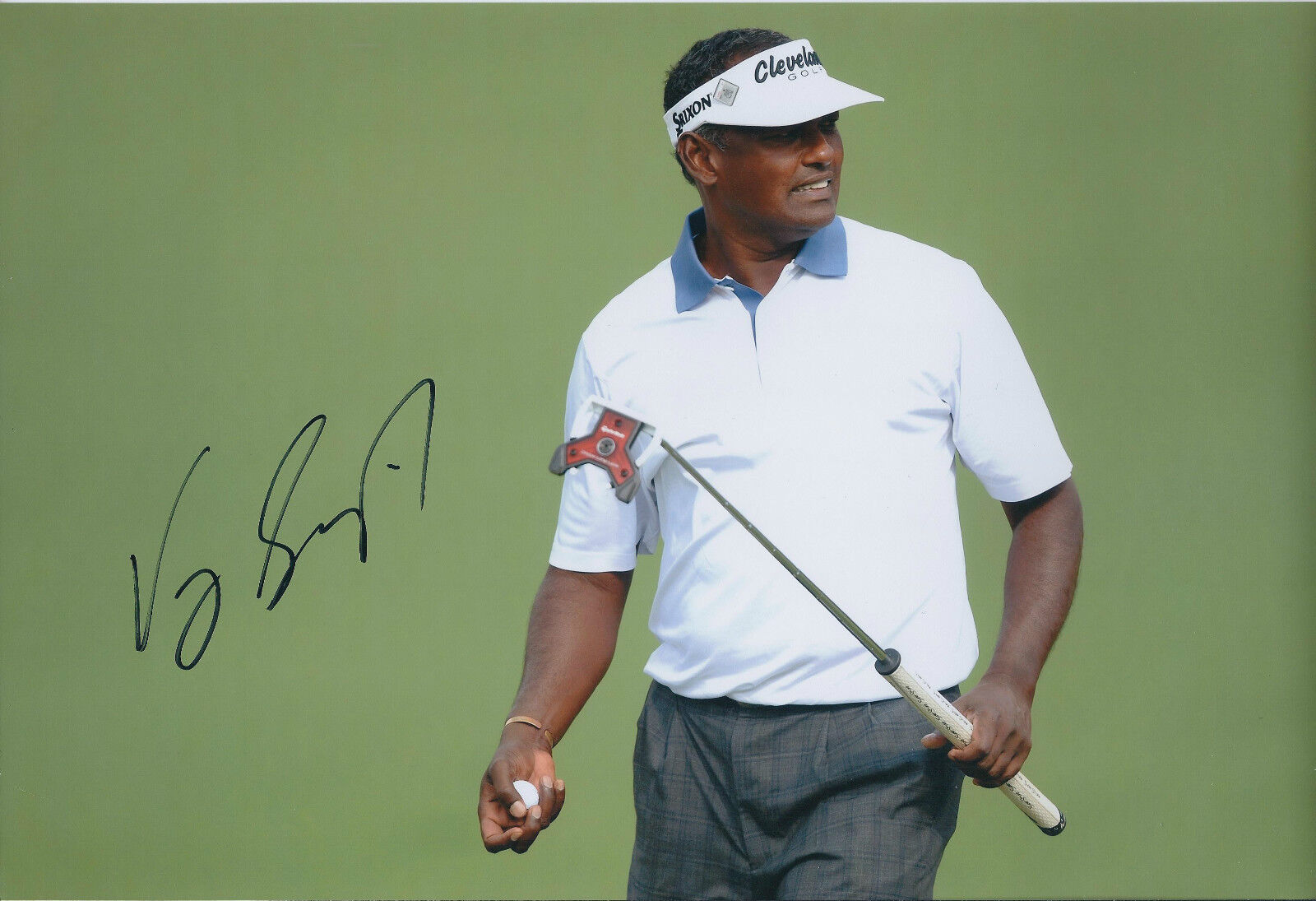 VIJAY SINGH SIGNED AUTOGRAPH 12x8 Photo Poster painting AFTAL COA Dunhill Links St Andrews