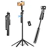 Automatic Face Tracking Tripod 360 Degree Rotation with Stand, Android and iPhone Tripod Holder with Remote and Gesture Control, No App Required, Built-in Tracking Camera Selfie Stick Tripod for Vlog Video Recording Tiktok
