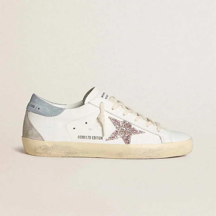 Golden Goose Super-Star Donna LTD con estrella de purpurina multicolor y refuerzo del talón de ante