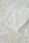 Women's White Plus Size Floral Mesh Long Sleeve Top Cover Up