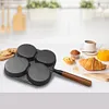 4 Hole Omelet Pan Nonstick Frying Grill Pan for Burger Egg Ham Pancake Cookware