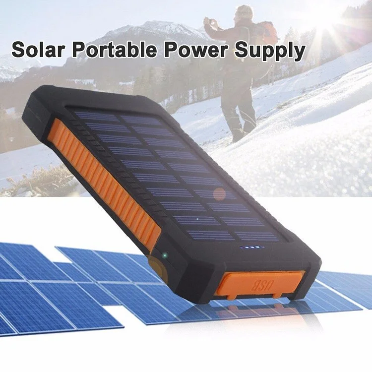 Solar Waterproof Power Bank with Flashlight | 168DEAL