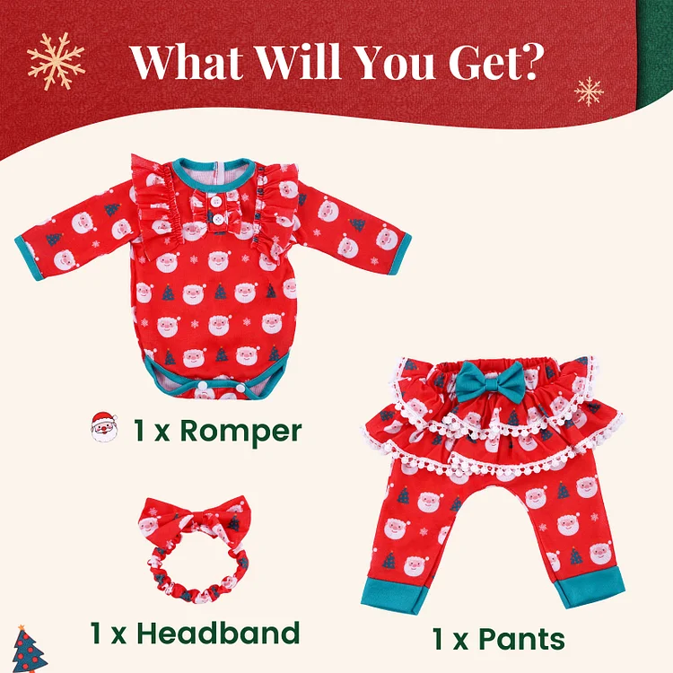 Babeside Christmas 17"-22" Reborn Baby Dolls Accessories Set - For Your Baby Dolls