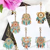 6pcs Flower Dreamcatcher DIY Diamond Painting Double Sided Keychains