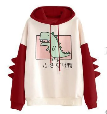 Brownm Printed Dinosaur Color Women's Winter Sweater