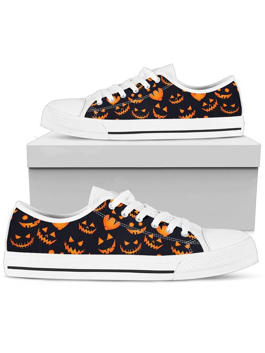 Color Block Street All Season Printing Flat Heel Canvas Plus Size Canvas EVA Sneakers for Women