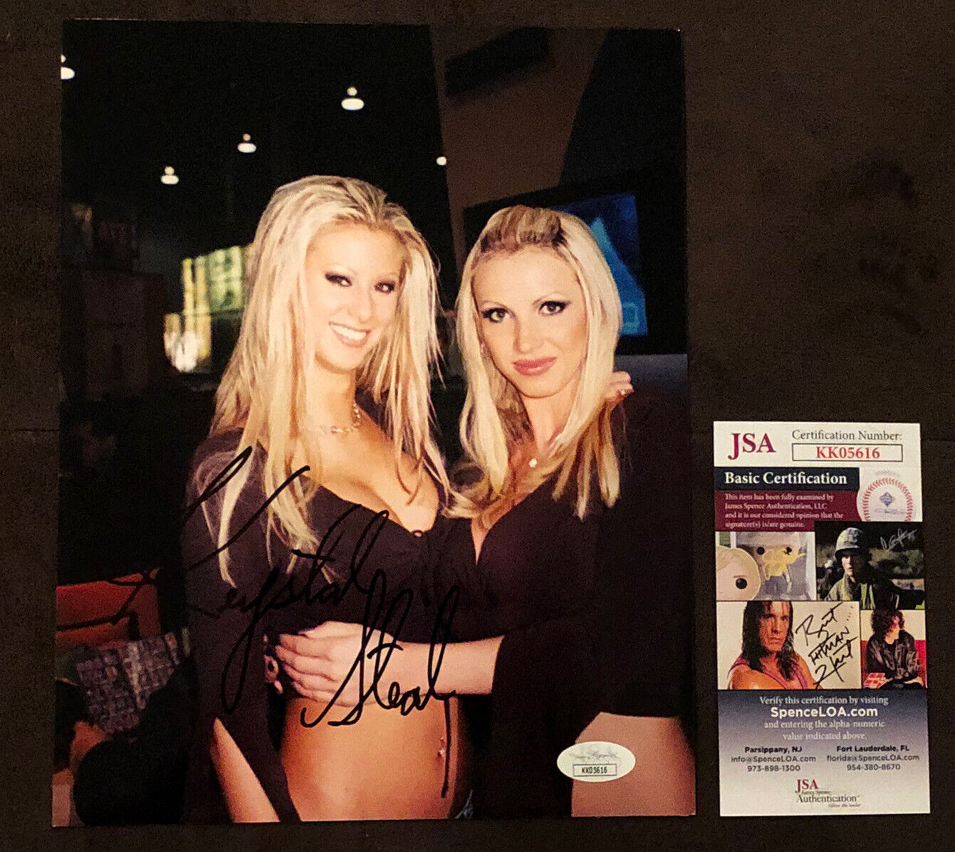 Krystal Steal Signed 8x10 Photo Poster painting ADULT STAR AUTOGRAPH Hustler Candid Rare JSA