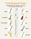  Digital Wind Instrument, Mini Electronic Wind Instrument Set with Removable Nozzle and Rechargeable Battery, Built-in 10 Musical Instrument Tones