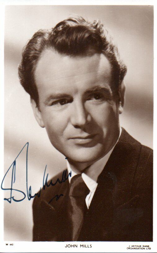 SIR JOHN MILLS HAND SIGNED VINTAGE EARLY Photo Poster painting AUTOGRAPH