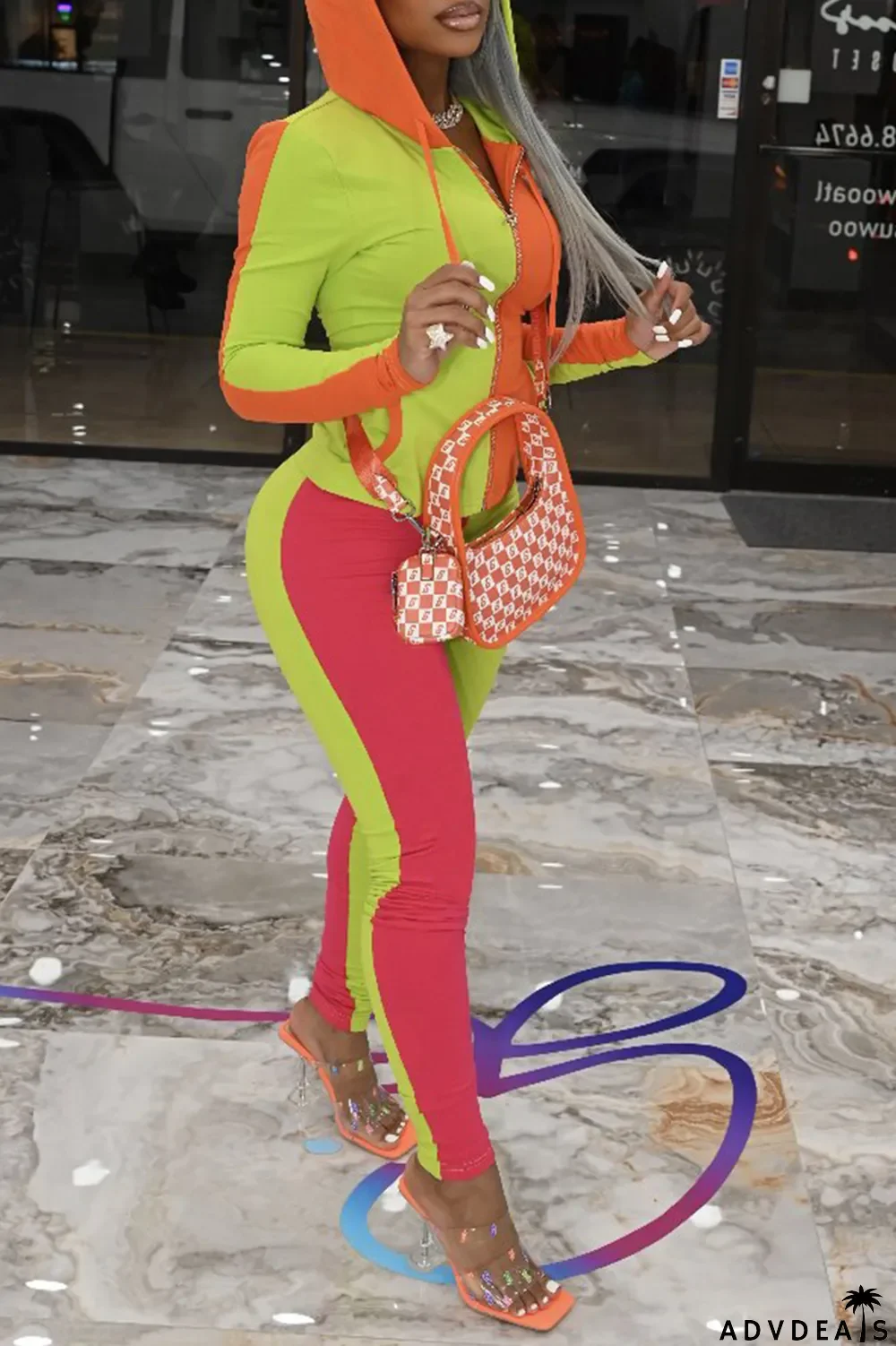 Black Casual Solid Split Joint Hooded Collar Long Sleeve Two Pieces