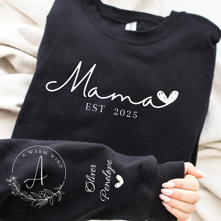 Perfect Mother's Day Gift-Personalized Sweatshirt with Children's Names,Mom Gift. Gift for Her