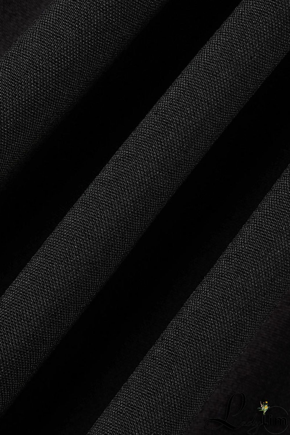 Black Casual Solid Patchwork Buckle Turndown Collar Straight Plus Size Dresses