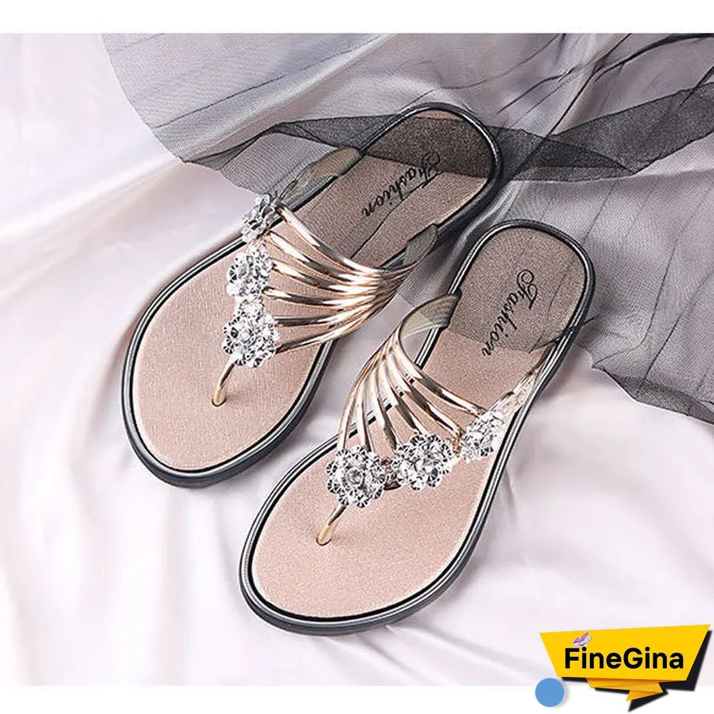Women's Flower Casual Flip Flops Slipper