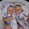 20'' Reborn Twins Sisters Cloth Body Baby Girls Doll Named Nelver and Boyya with Heartbeat💖 & Sound🔊 - RBBI-Myrebornbabydoll&reg; Myrebornbabydoll&reg;
