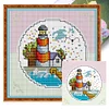 Spring By The Sea - 14CT Stamped Cross Stitch 16*16cm/6.3*6.3in
