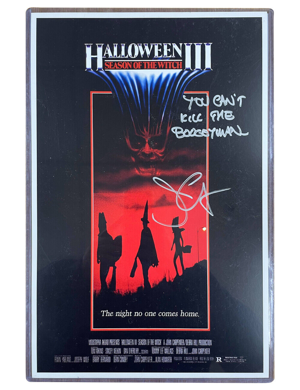 11x17 Halloween III Poster in Toploader Signed by John Carpenter 100% Authentic