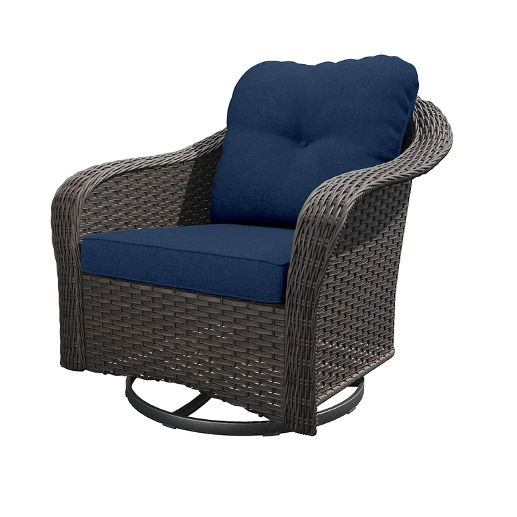 Joyside Outdoor Wicker Swivel Rocking Chairs 