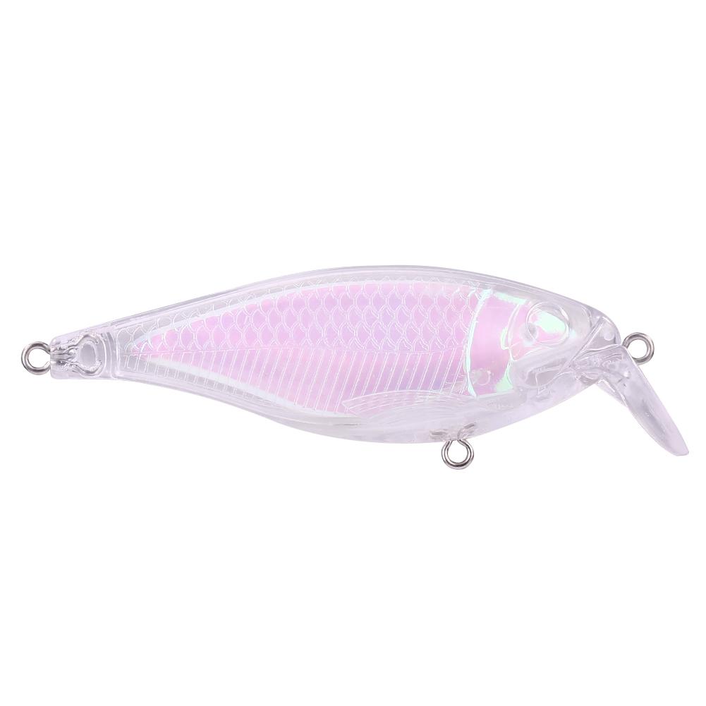 

Unpainted Blank Hard Lures Pink Transparent Artificial Outdoor Fishing Tool, 501 Original