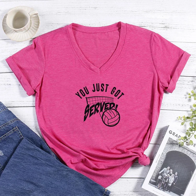 Custom Funny Volleyball Served Hot Perfect Teen Players T Shirt