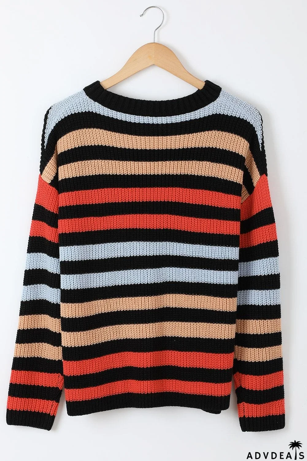 Striped Drop Shoulder Sweater
