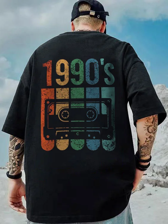 1990's Printing Casual Men's T-shirt