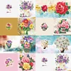 8pcs DIY Partial Drills Diamond Painting Greeting Cards Thanks Postcards Party Gifts