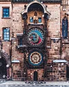 Prague Astronomical Clock Wooden Retro Refrigerator Magnet Gear Rotating 3D Magnetic Refrigerator Magnet Czech Travel Souvenir