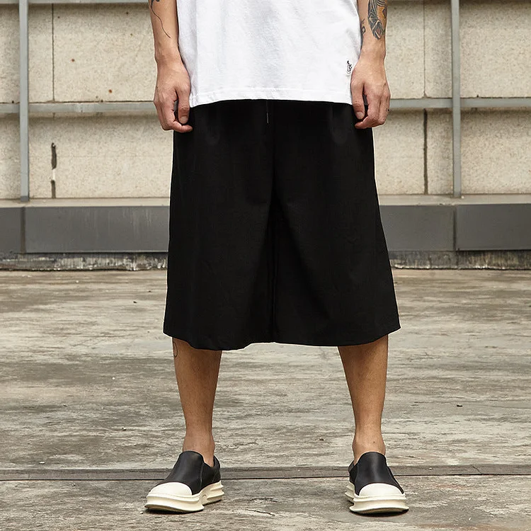 Dawfashion Techwear Streetwear-Loose and Versatile Darkwear Catwalk Solid Color Casual Pants-Streetfashion-Darkwear-Techwear